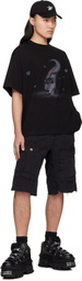 We11done Black Military Vintage Shorts