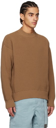 sacai Brown Vented Sweater