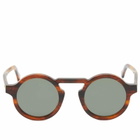 Oscar Deen Panda Sunglasses in Umber/Moss 