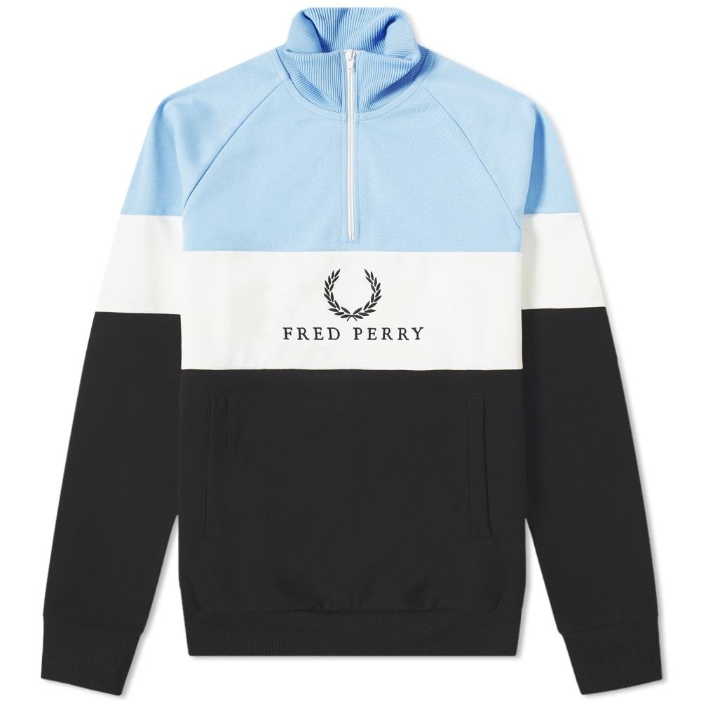 Fred Perry Panel Half Zip Sweat Fred Perry