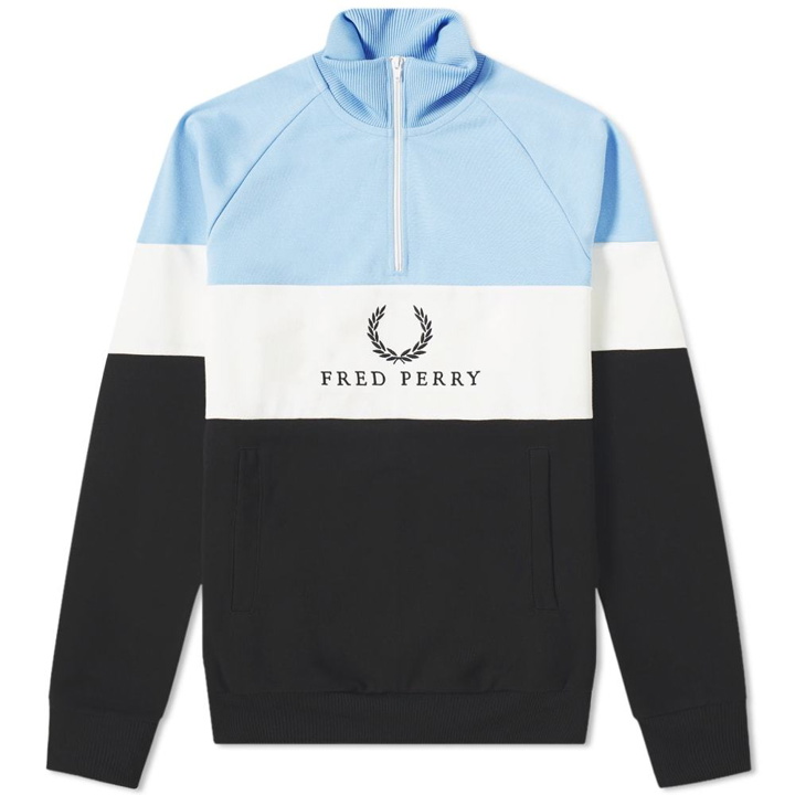 Photo: Fred Perry Panel Half Zip Sweat