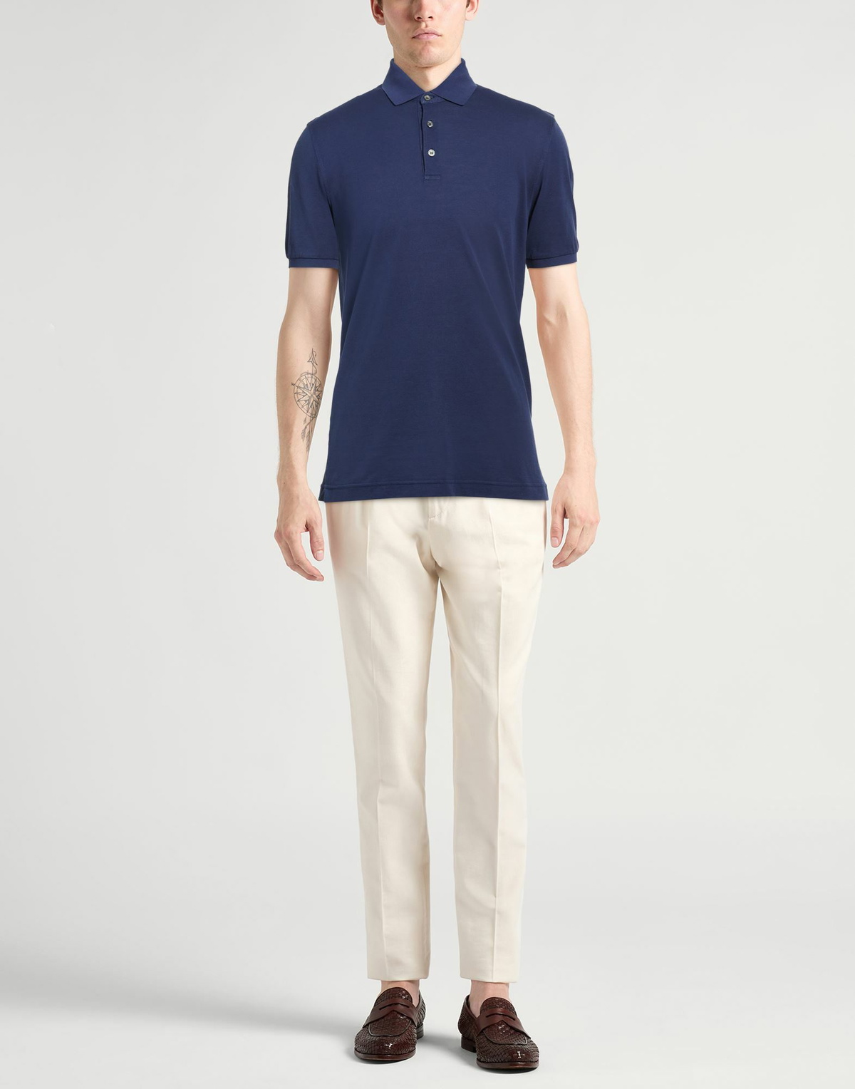 Fedeli Mens Polo shirt Midnight in Blue