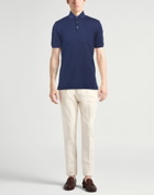 Fedeli Mens Polo shirt Midnight in Blue