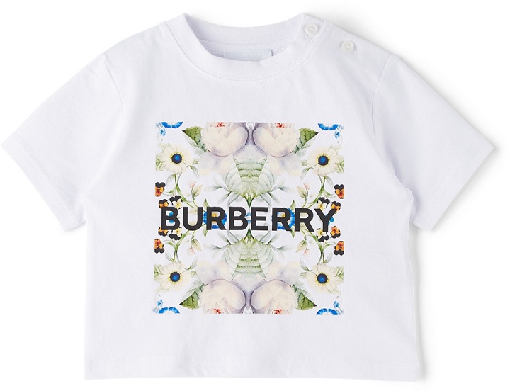 Photo: Burberry Baby White Montage Print T-Shirt