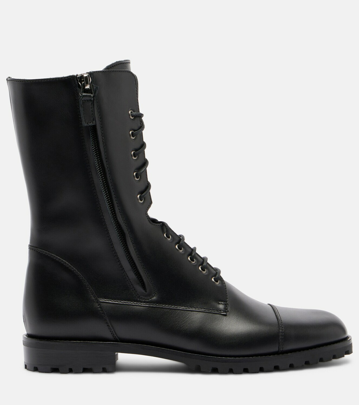 Manolo Blahnik Lugata leather combat boots