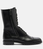 Manolo Blahnik Lugata leather combat boots