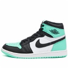 Air Jordan Men's 1 RETRO Hi-Top OG RMSTD Sneakers in White/Black/Green