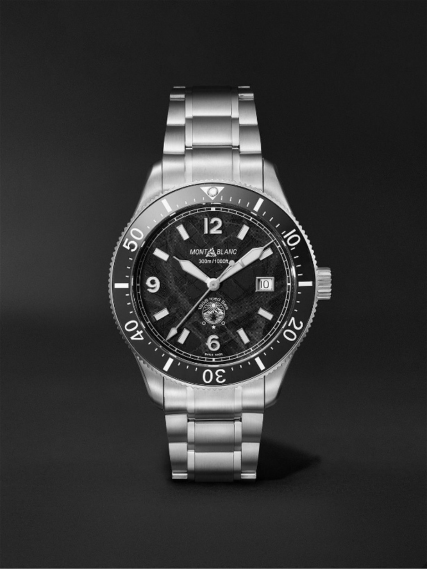 Photo: Montblanc - 1858 Iced Sea Automatic 41mm Stainless Steel Watch, Ref. No. 129371
