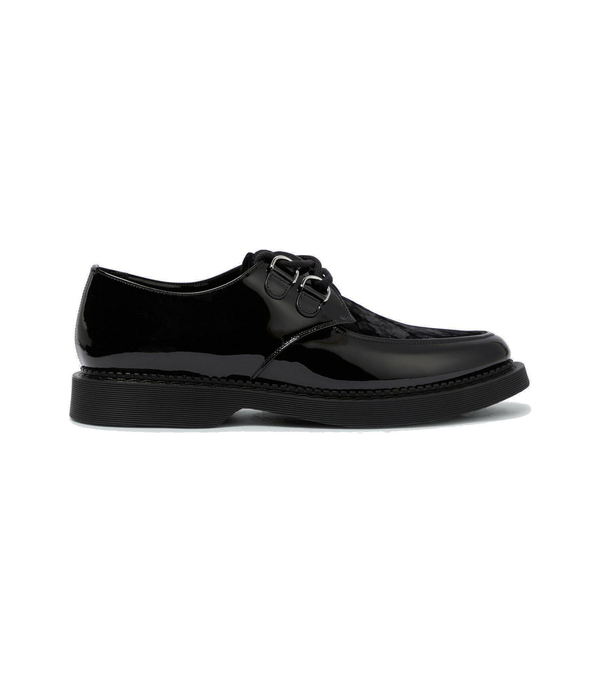 Saint Laurent - Teddy velvet and leather Derby shoes Saint Laurent