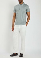 Raith Santi Mercerized Cotton Polo Shirt Light Blue
