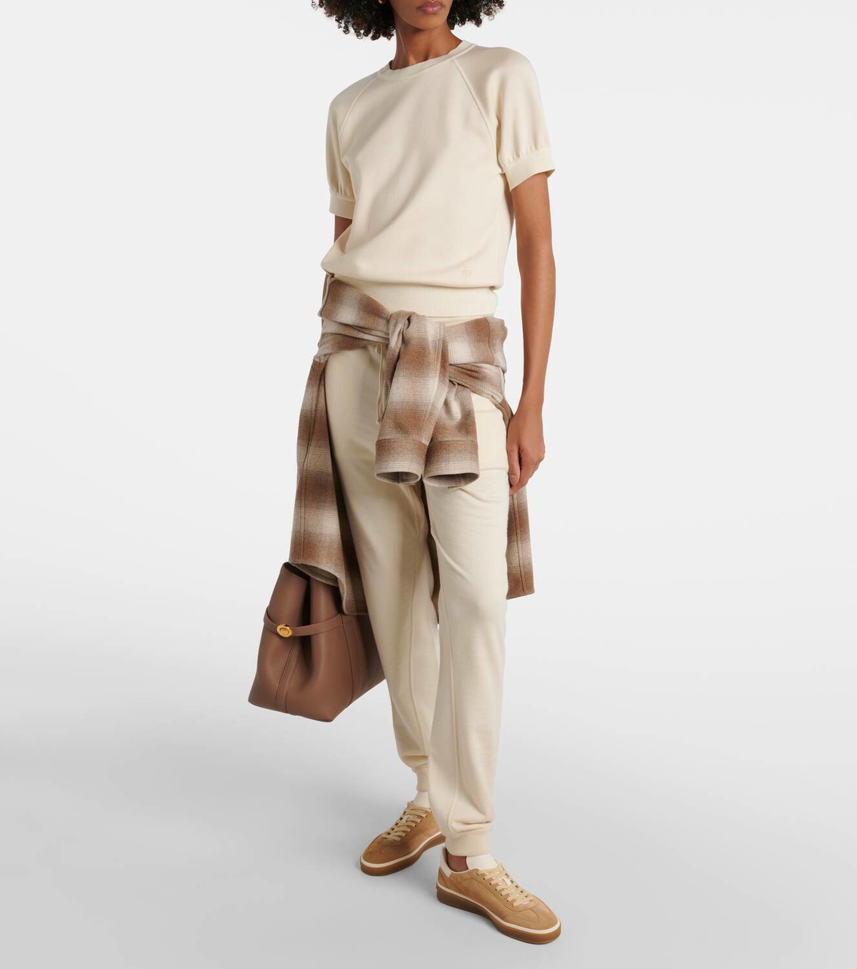 LORO PIANA 26S HOODED SHIRT AND FLARED PANTS SET 789