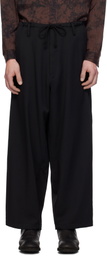Y's For Men Black Standard String Trousers
