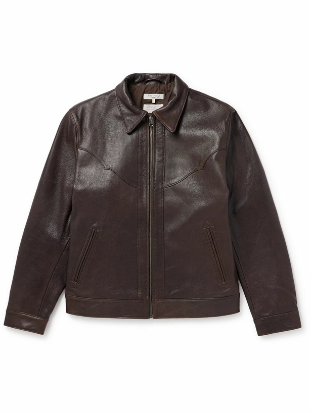 Photo: Nudie Jeans - Joppe Full-Grain Leather Western Jacket - Brown