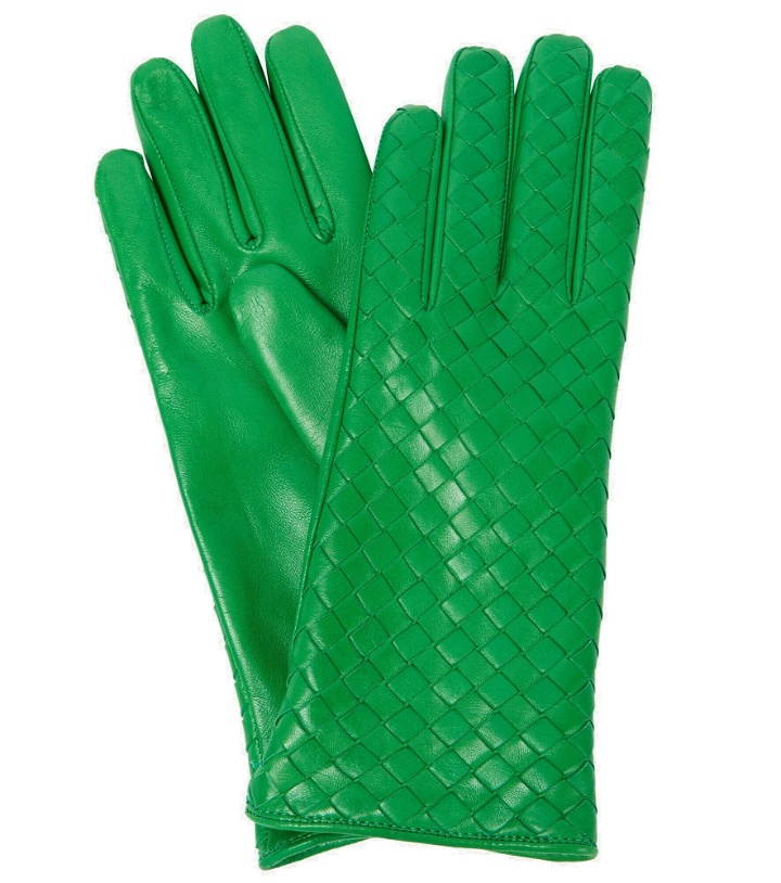 Photo: Bottega Veneta - Intrecciato leather gloves