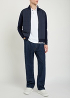 Belstaff Kelbrook Padded Shell and Wool Cardigan Navy