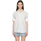 Acne Studios White & Gray Supra Stripe Midsummer Shirt