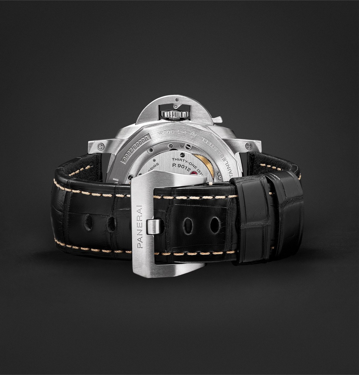 Panerai - Luminor 1950 3 Days Acciaio Automatic 44mm Stainless Steel and Alligator Watch, Ref. No. PAM01321 - Black