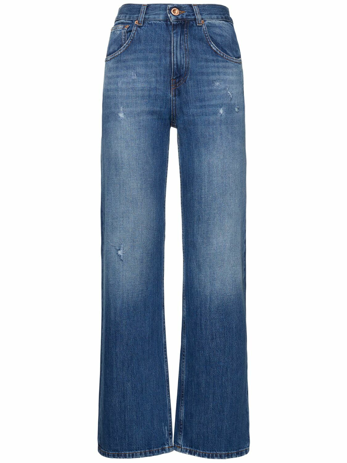 パンツ ASPESI Women Straight Pants 0109L59801098 Blue Cotton poplin trousers – ASPESI