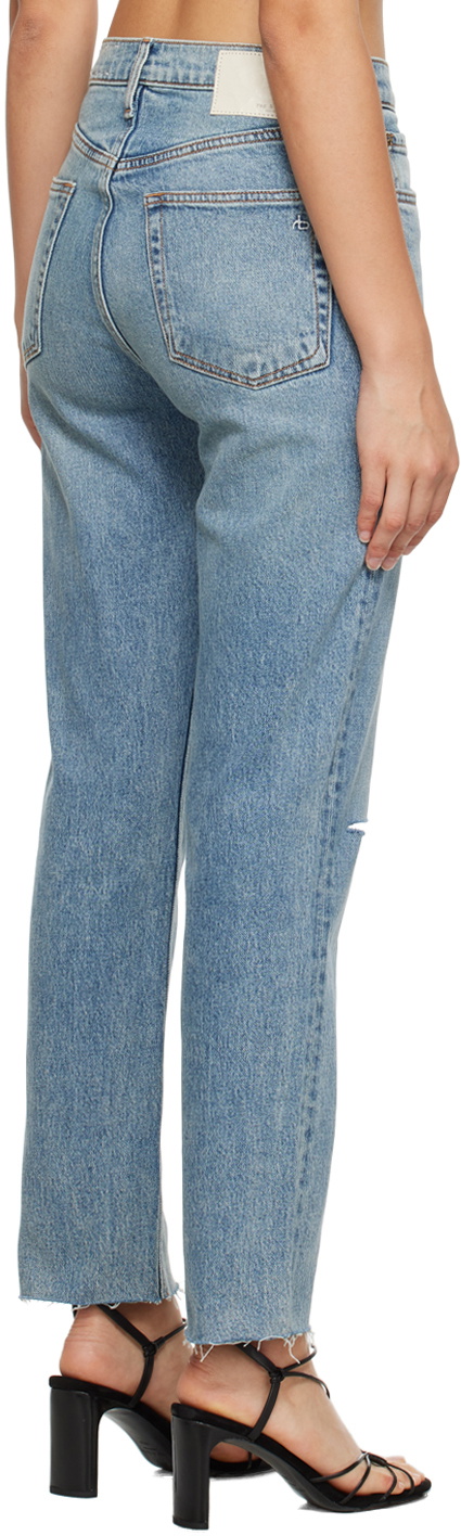 Womens rag & bone blue Wren High-Rise Slim Jeans | Harrods # {CountryCode}