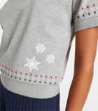 Thom Browne Embroidered cotton jersey T-shirt