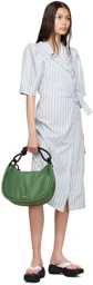 GANNI Green Medium Baguette Shoulder Bag