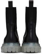 Rick Owens Black & Transparent Beatle Bozo Tractor Boots