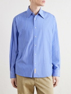 BODE - Striped Cotton-Poplin Shirt - Blue
