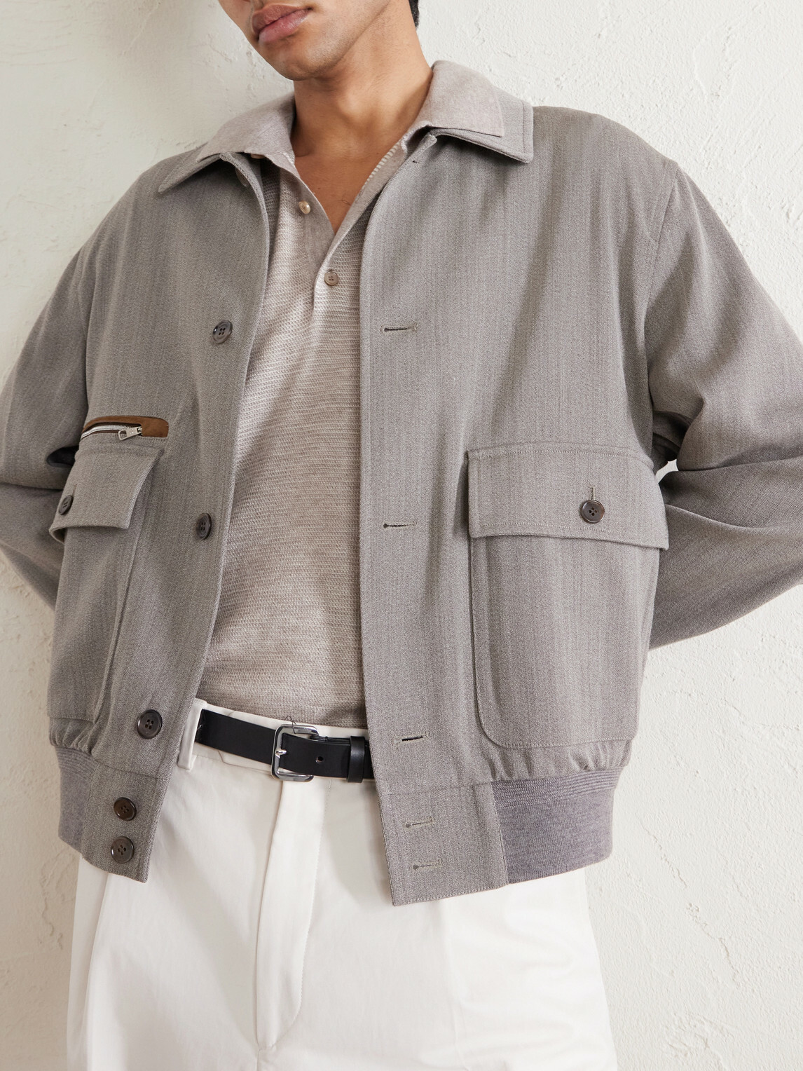 Loro Piana - Manipur Cashmere and Silk-Blend Polo Shirt - Neutrals