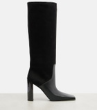 Alaïa 90 leather and suede knee-high boots