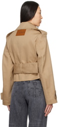 JW Anderson Beige Cropped Trench Coat