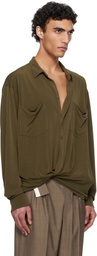 Magliano Khaki Knotted Shirt