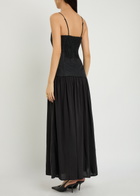 Faithfull The Brand Lenise Linen and Jersey Maxi Dress Black