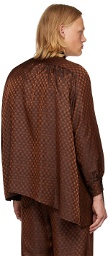 rito structure Brown Reversible Shirt