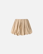 Pinko Full Rhinestone Balloon Miniskirt Warm Taupe Beige