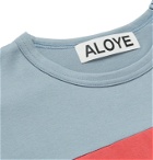 Aloye - Colour-Block Cotton-Jersey T-Shirt - Gray