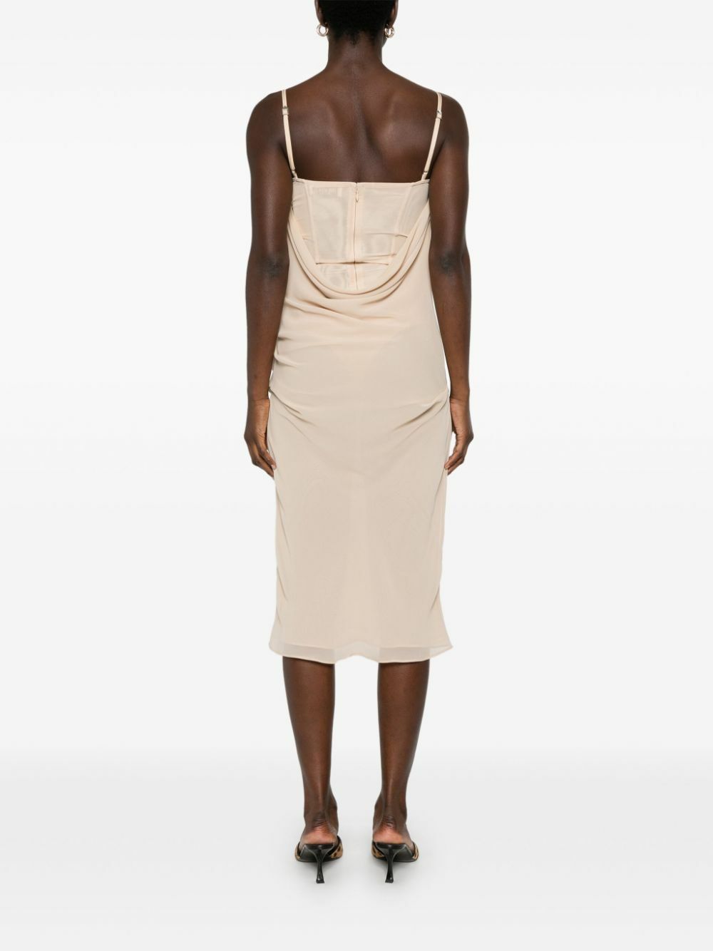 The Attico Draped Midi Dress