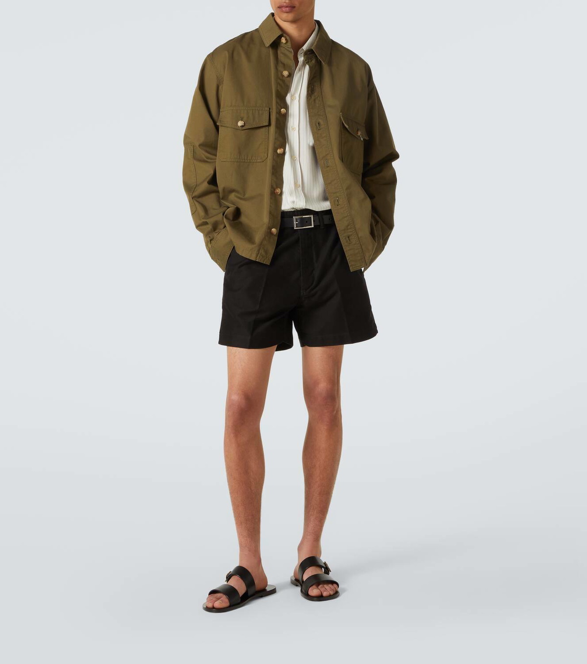 Saint Laurent Ios leather sandals
