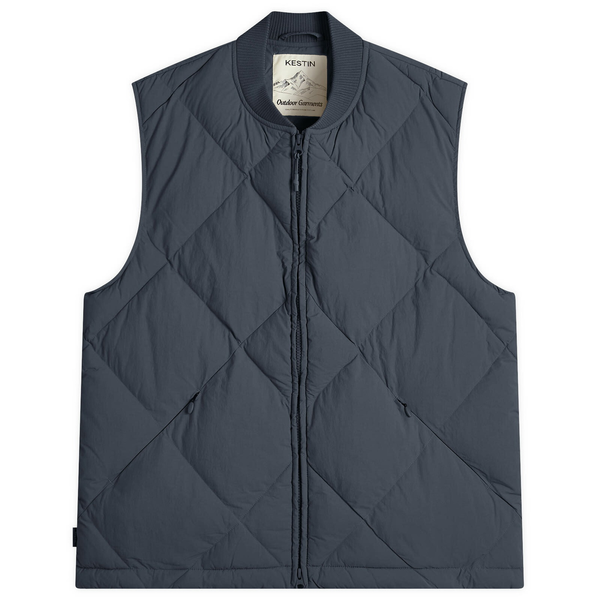 Kestin Men's Linton Padded Vest in Charcoal Recycled Nylon