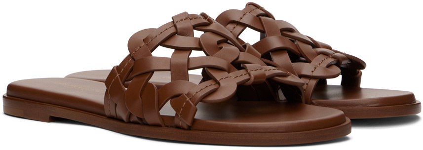 Gianvito Rossi Brown Amalfi Sandals
