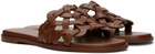 Gianvito Rossi Brown Amalfi Sandals