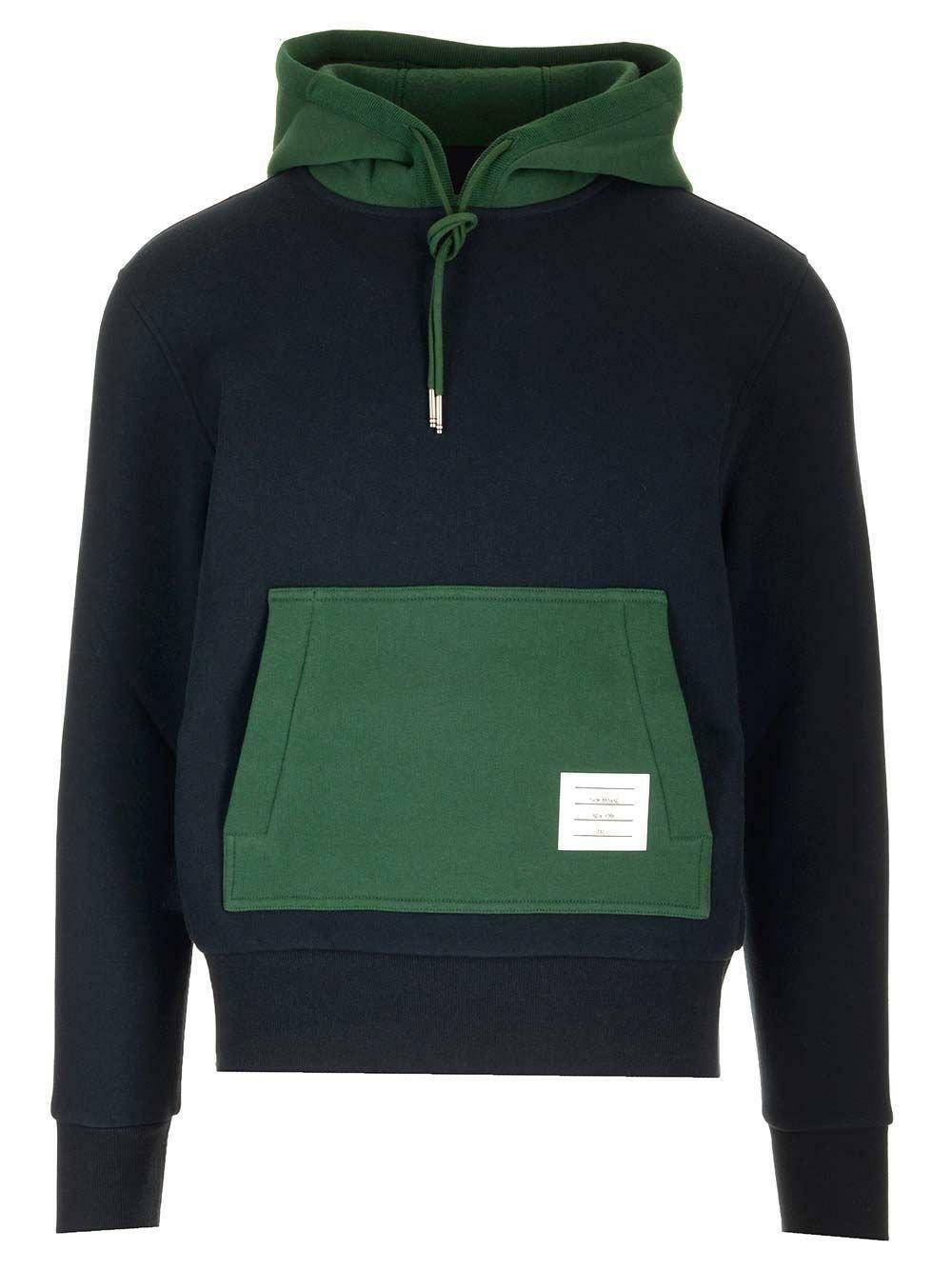 Thom Browne Navy 4-Bar Fish Icon Hoodie Thom Browne