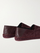TOM FORD - Barnes Collapsible-Heel Suede and Leather Espadrilles - Purple
