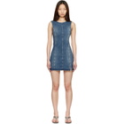 OUR LEGACY Blue Pliant Denim Minidress