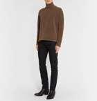Isabel Benenato - Distressed Knitted Rollneck Sweater - Brown