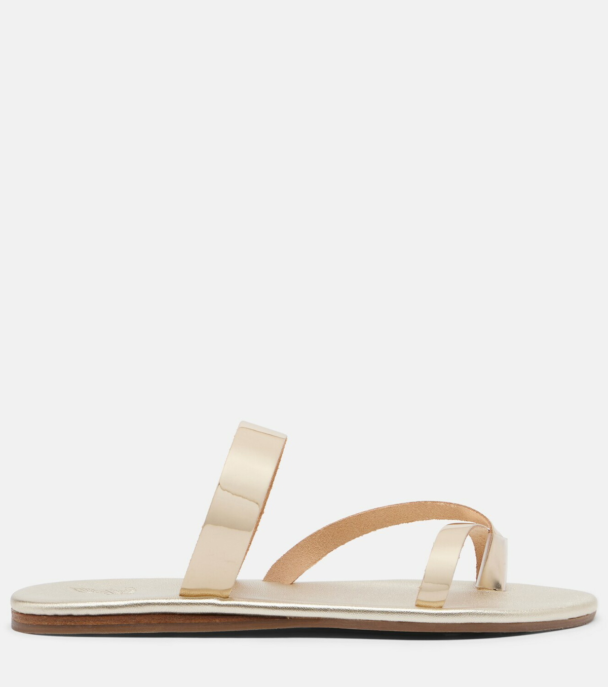 Ancient Greek Sandals Daphnae metallic leather sandals