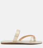 Ancient Greek Sandals Daphnae metallic leather sandals