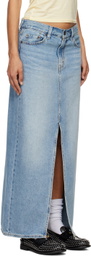 Levi's Blue Ankle Column Denim Midi Skirt