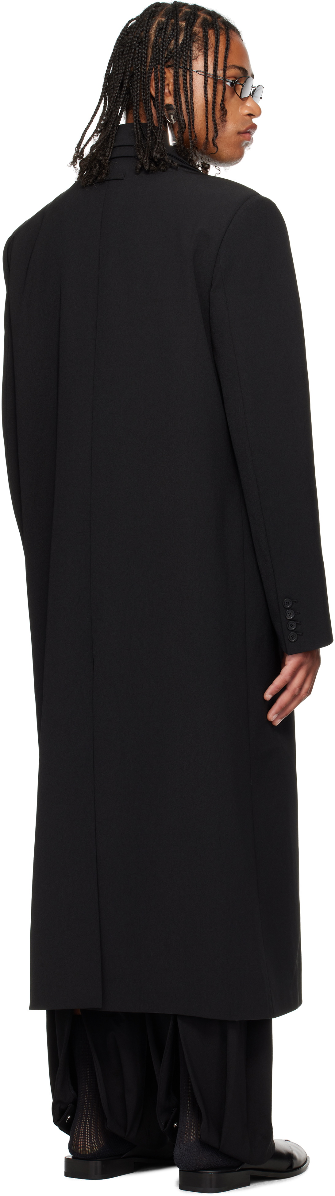 Jean Paul Gaultier Black Double Layer Coat
