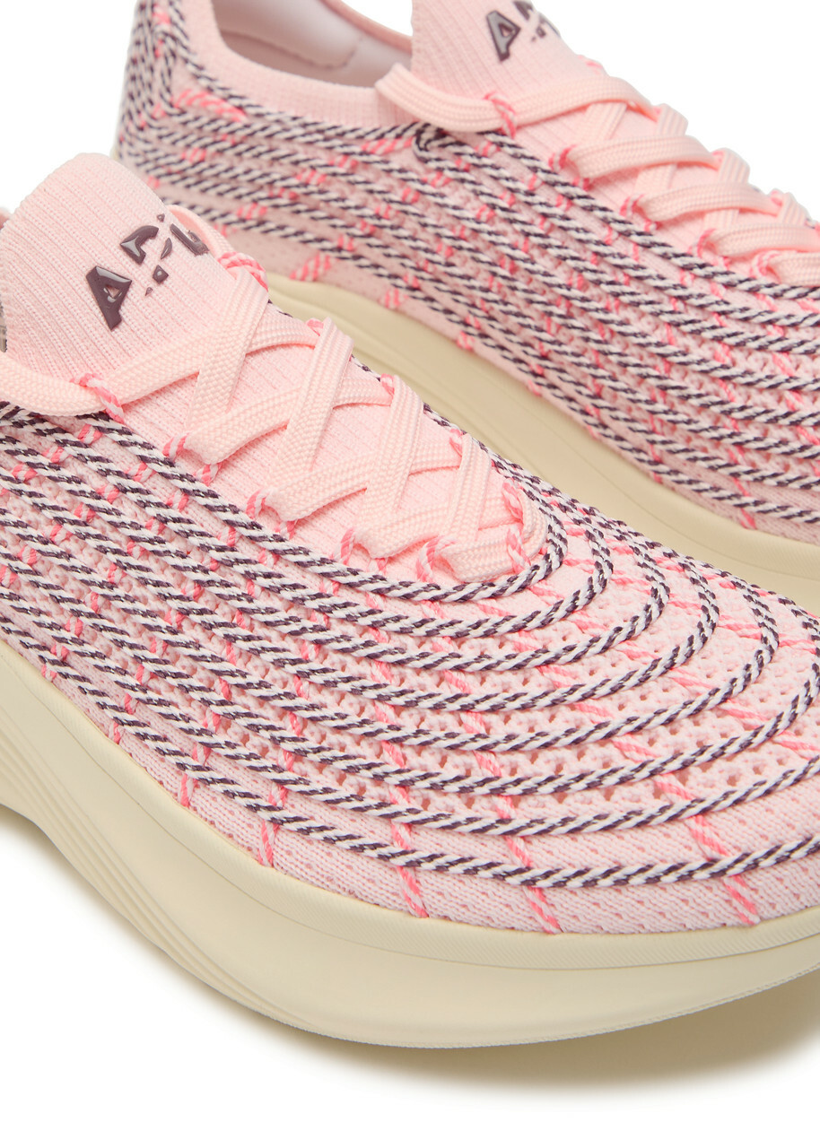 Athletic Propulsion Labs Zipline Embroidered Knitted Sneakers Light Pink