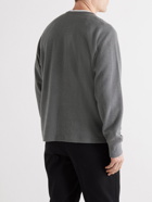 James Perse - Waffle-Knit Cotton and Linen-Blend Sweatshirt - Gray